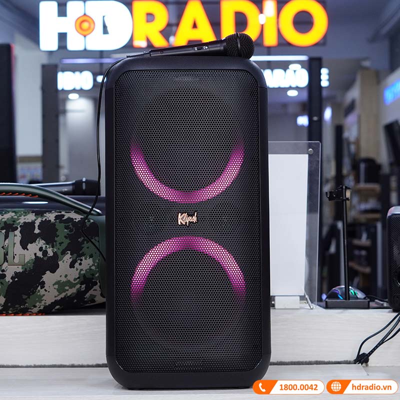Loa Klipsch GIG XXL Chính Hãng,  LED RGB, Pin 8 Giờ, Bluetooth, Line In/Out, USB, Guitar in, Micro in, TWS, Đi kèm 1 Micro có dây-2