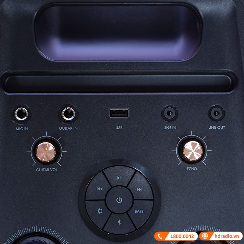 Loa Klipsch GIG XXL Chính Hãng,  LED RGB, Pin 8 Giờ, Bluetooth, Line In/Out, USB, Guitar in, Micro in, TWS, Đi kèm 1 Micro có dây-10