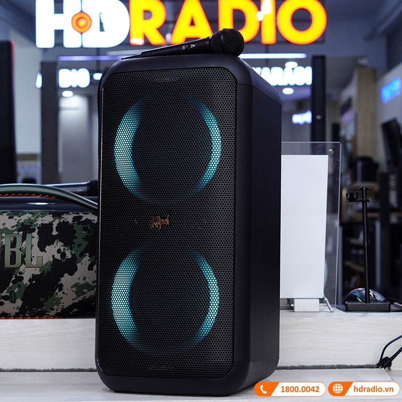 Loa Klipsch GIG XXL Chính Hãng,  LED RGB, Pin 8 Giờ, Bluetooth, Line In/Out, USB, Guitar in, Micro in, TWS, Đi kèm 1 Micro có dây-12