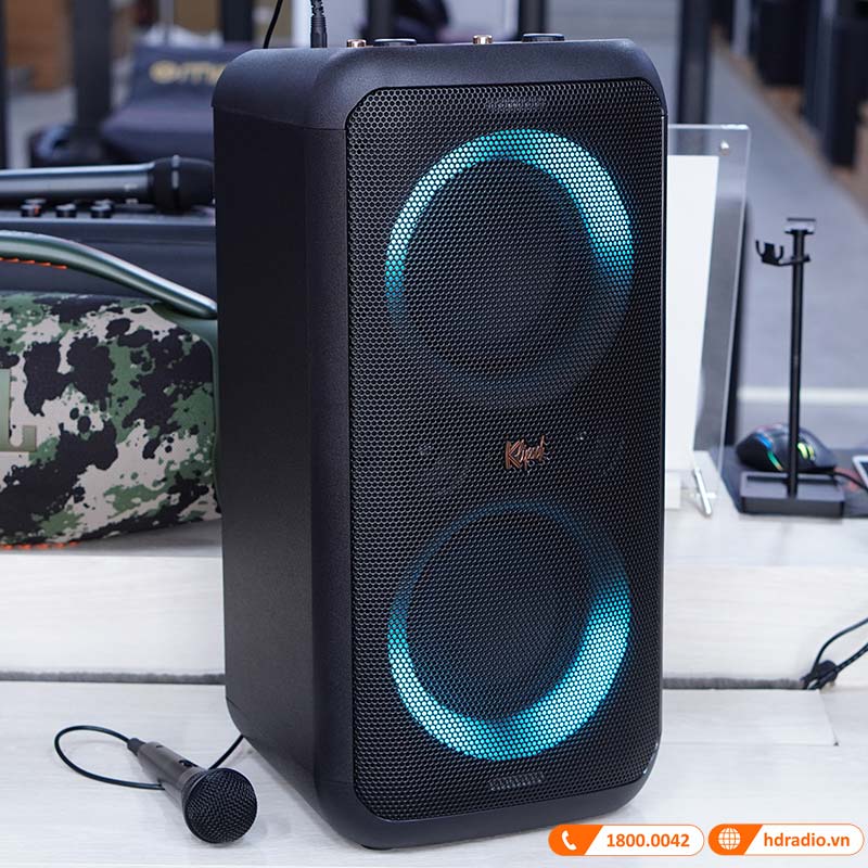 Loa Klipsch GIG XXL Chính Hãng,  LED RGB, Pin 8 Giờ, Bluetooth, Line In/Out, USB, Guitar in, Micro in, TWS, Đi kèm 1 Micro có dây-3