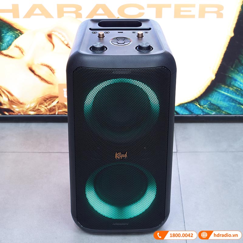 Loa Klipsch GIG XXL Chính Hãng,  LED RGB, Pin 8 Giờ, Bluetooth, Line In/Out, USB, Guitar in, Micro in, TWS, Đi kèm 1 Micro có dây-8