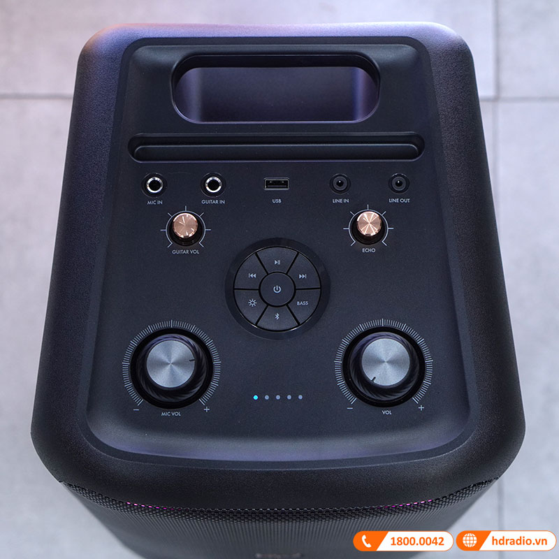 Loa Klipsch GIG XXL Chính Hãng,  LED RGB, Pin 8 Giờ, Bluetooth, Line In/Out, USB, Guitar in, Micro in, TWS, Đi kèm 1 Micro có dây-9