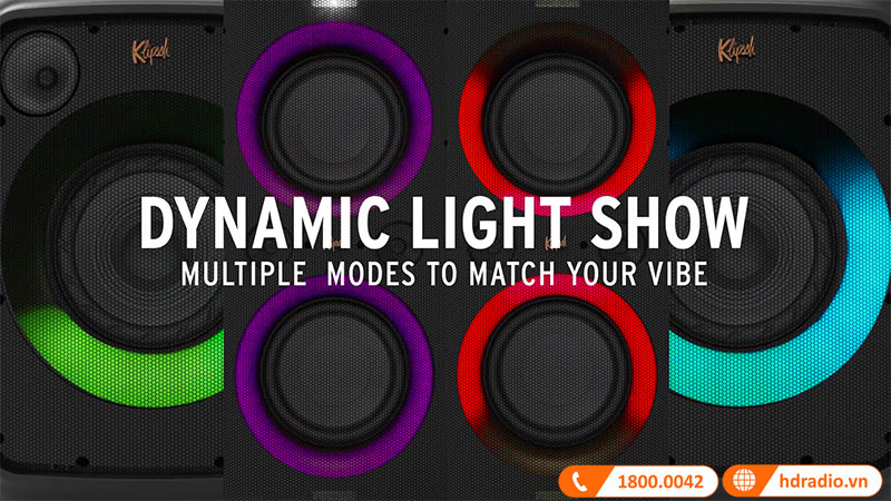 he thong den LED RGB cuc dep loa Klipsch GIG XXL