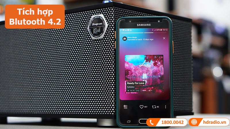 Loa Klipsch The Three II Snap-On tích hợp bluetooth 4.2 tiện lợi 