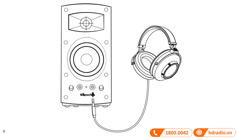 loa klipsch promedia 2.0 ket noi voi tai nghe