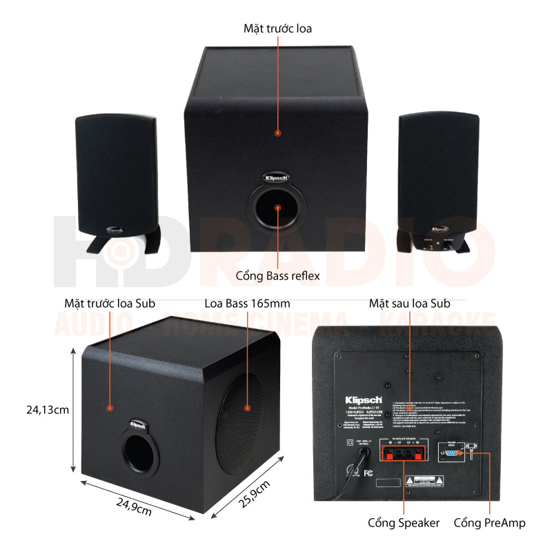 Chú thích Loa Klipsch Promedia 2.1 BT