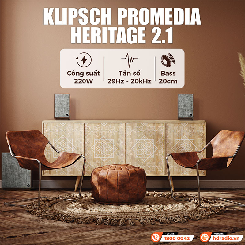 Tính năng Loa Klipsch Promedia Heritage 2.1