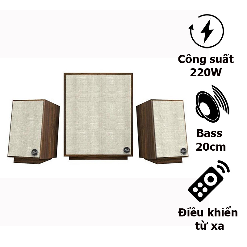 Loa Klipsch Promedia Heritage 2.1, Có Bluetooth, RCA, USB, Công Suất 220W