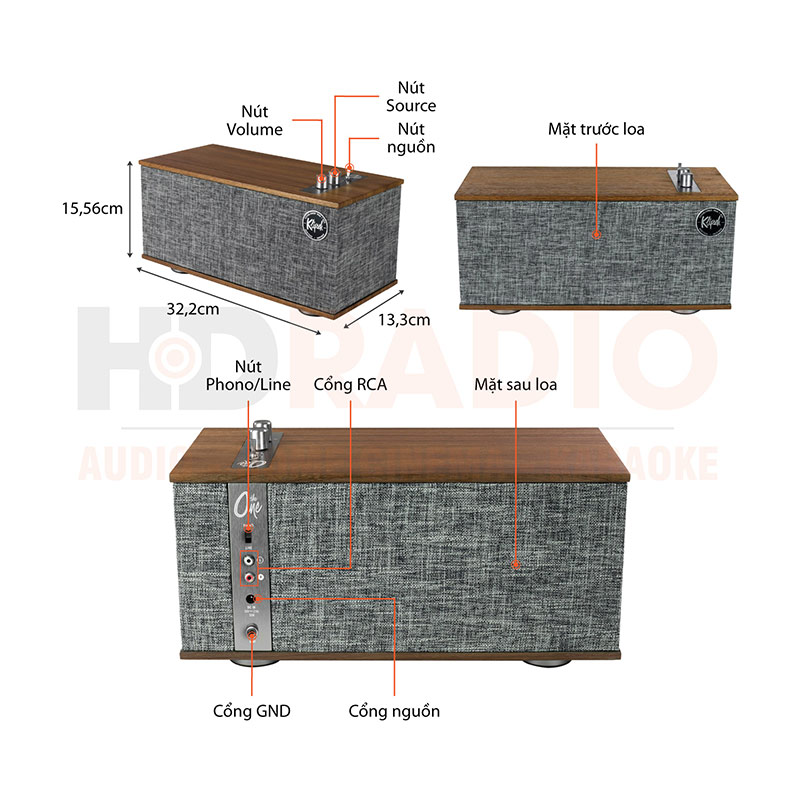 Chu thich loa Klipsch The One II Phono