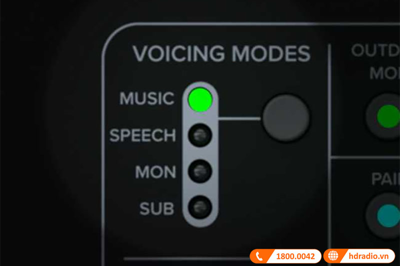 Bộ xử lý âm thanh với 3 chế độ riêng biệt