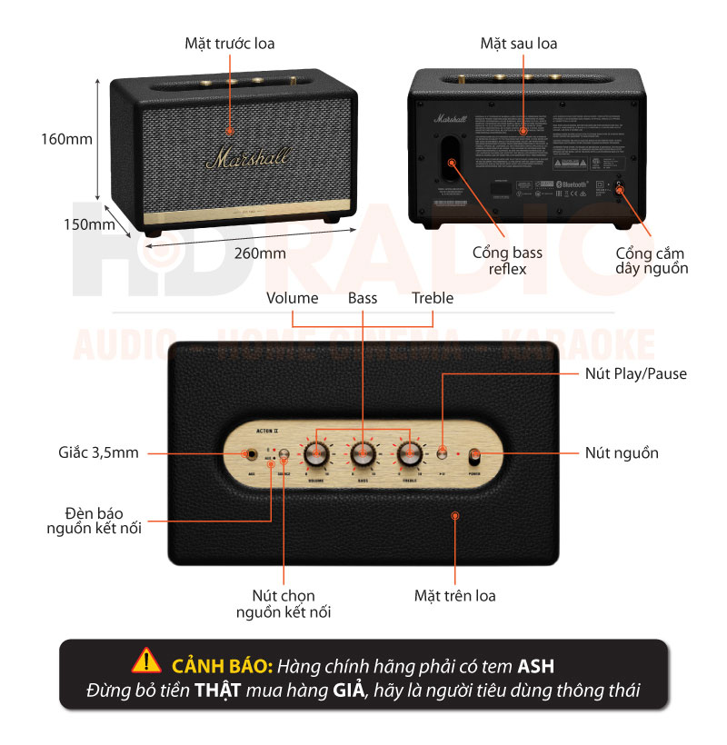 chu thich loa Marshall Acton 2