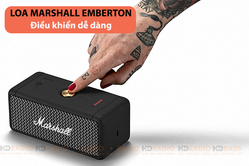 Loa bluetooth Marshall Emberton sử dụng và điều khiển dễ dàng