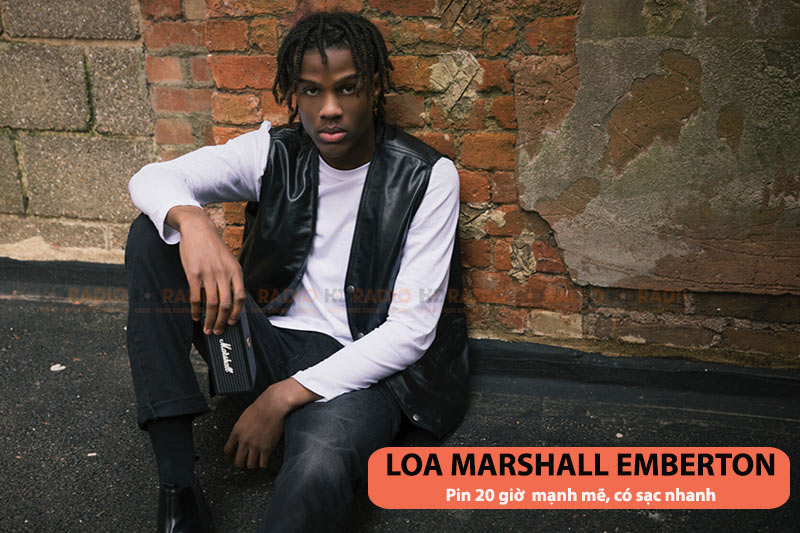Loa bluetooth Marshall Emberton với pin 20 giờ mạnh mẽ