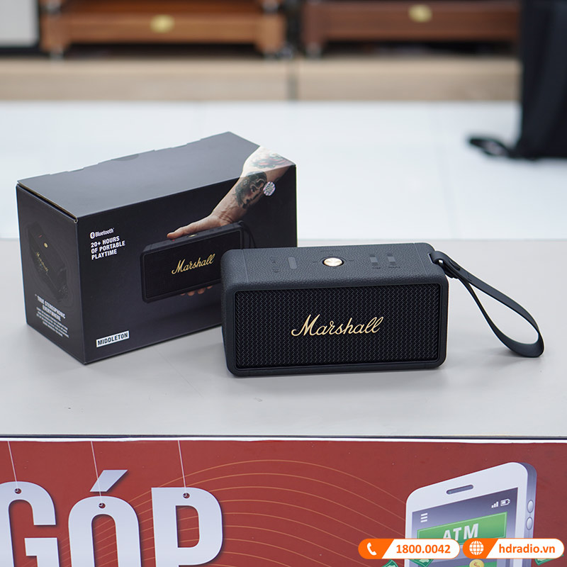 Loa Marshall Middleton 1, Pin 20h, Chống Nước IP67, Công suất 60W, Stack Mode, EQ, Bluetooth 5.1, AUX-9