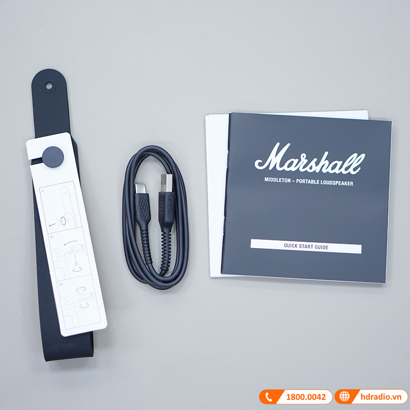 Loa Marshall Middleton 1, Pin 20h, Chống Nước IP67, Công suất 60W, Stack Mode, EQ, Bluetooth 5.1, AUX-16