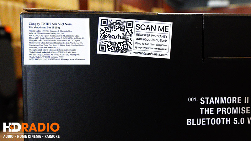 Loa Marshall Stanmore II chính hãng tem ASH