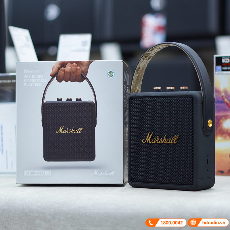 Loa Marshall Stockwell 2 (II) Pin 20h, Công suất 15W, IPX4, Bluetooth, AUX-4