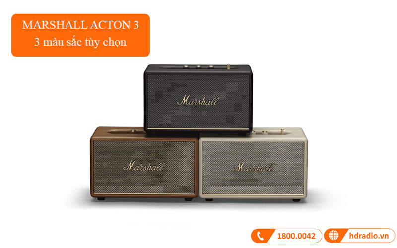 Loa Marshall Acton 3 voi 3 tuy chon mau sac