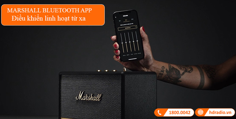 Marshall Acton 3 dieu khien tu xa qua app