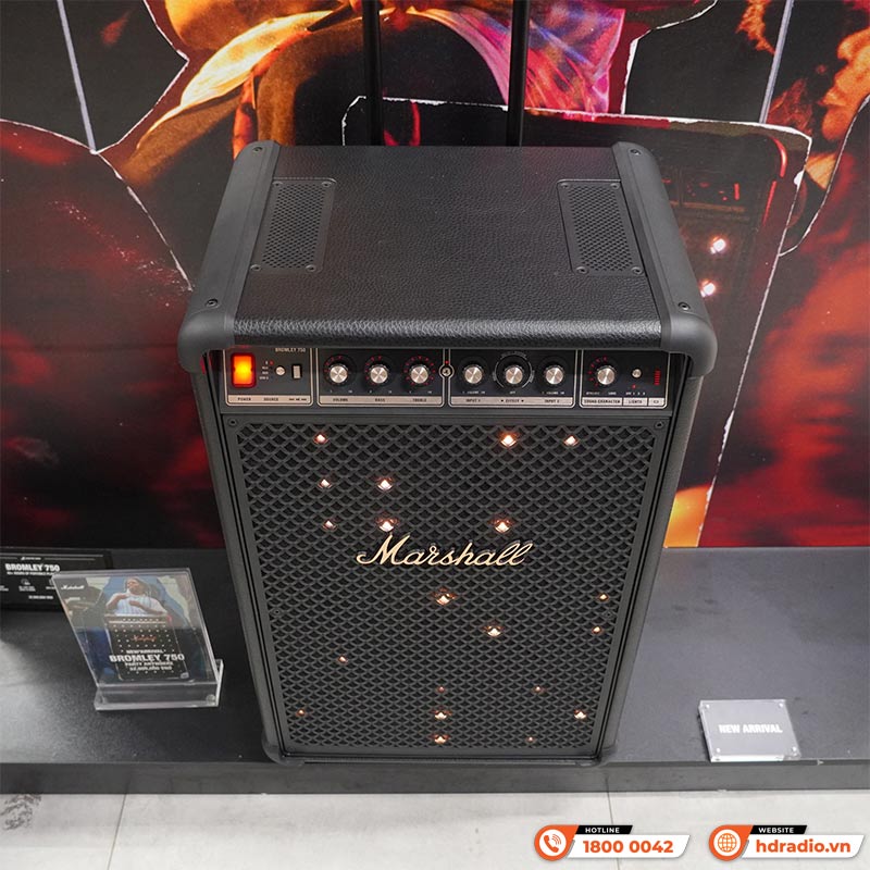 Loa Marshall Bromley 750, LED đẹp, Pin 40h, Công suất 500W, Âm thanh 360 độ, Chống Nước IP54, Bluetooth 5.3, App Marshall Bluetooth-17