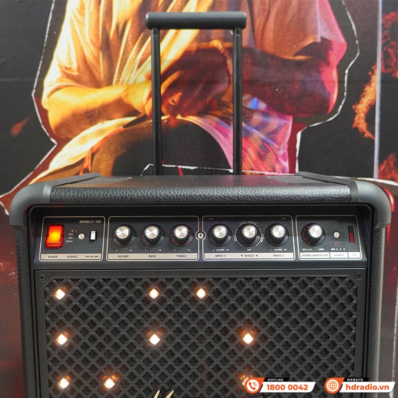 Loa Marshall Bromley 750, LED đẹp, Pin 40h, Công suất 500W, Âm thanh 360 độ, Chống Nước IP54, Bluetooth 5.3, App Marshall Bluetooth-4