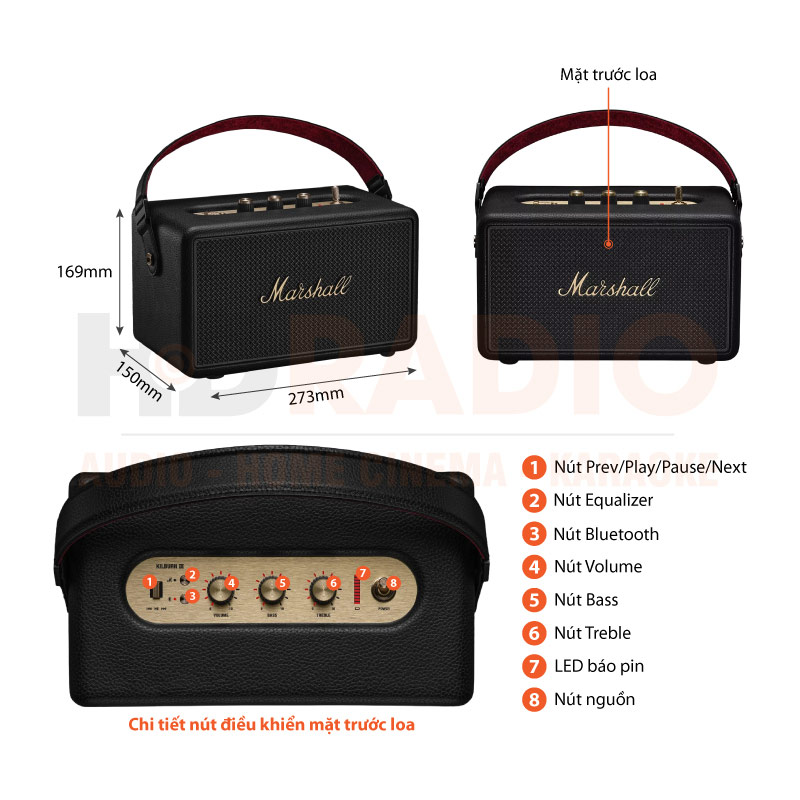 Chú thích Loa Marshall Kilburn 3