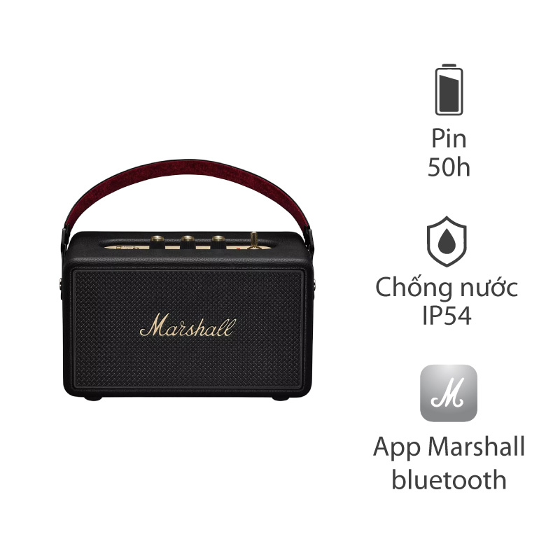 Loa Marshall Kilburn 3 (III) Pin 50h, Công Suất 50W, Chống Nước IP54, Auracast, Bluetooth 5.3, AUX 3.5mm