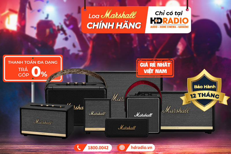 ưu đãi khi mua loa marshall chính hãng tại hdradio