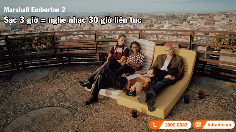 loa marshall emberton 2 co dung luong pin 30 gio