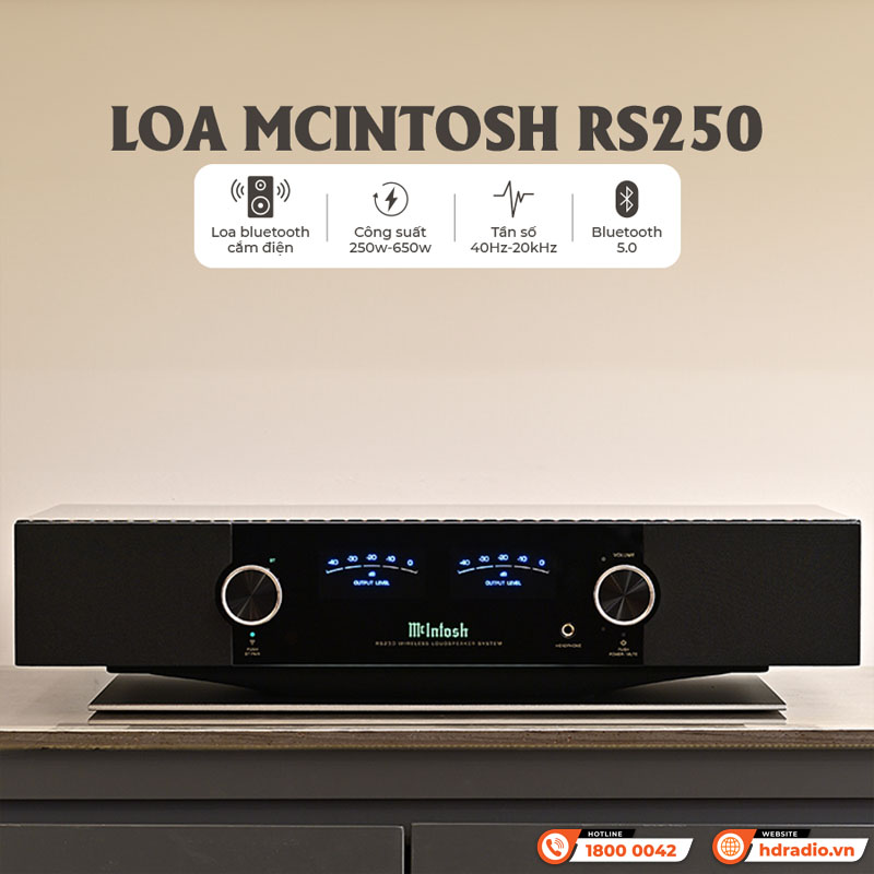Loa McIntosh RS250, Công suất 650W, Bluetooth 5.0, WiFi, HDMI ARC-5