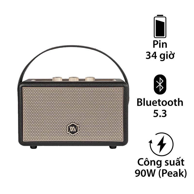 Loa Alpha Works W88, Pin 34 Giờ, Công Suất 90W, Bluetooth 5.3, AUX, USB, TWS (1 Đổi 1 Trong 30 Ngày)