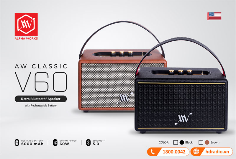 Ra mắt loa alpha works classic v60 nổi bật, kết nối đa dạng Ra mắt loa alpha works classic v60 nổi bật, kết nối đa dạng