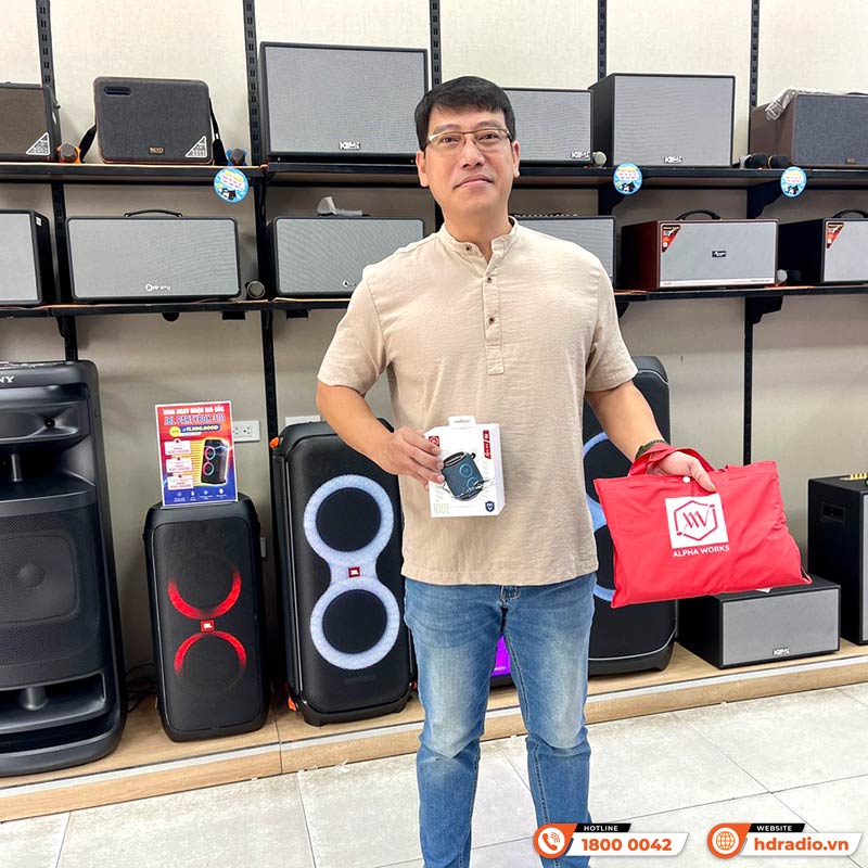 Loa Alpha Works Ride, Công Suất 10W, Chống Nước IPX7, Pin 18h, Bluetooth 5.3, TWS, AUX 3.5mm-15