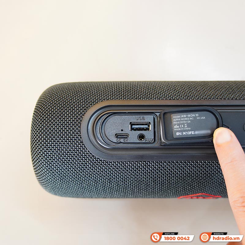 Loa Alpha Works iKON 10, Pin 7h, công suất 10W, IPX5, Bluetooth 5.3-8