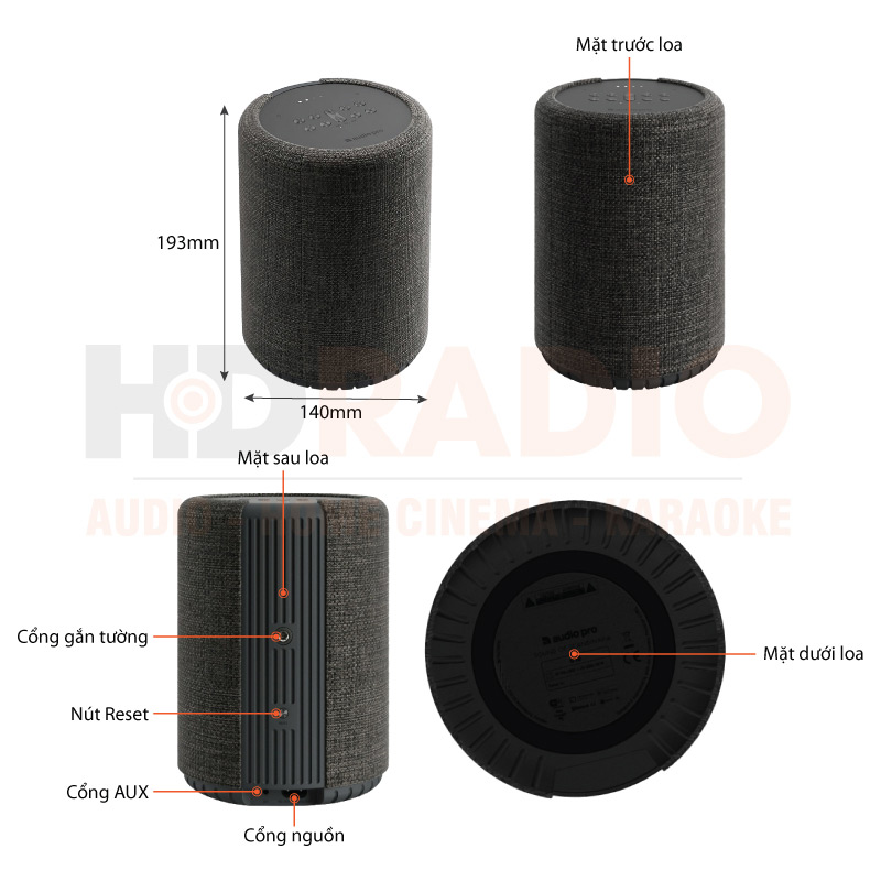 Chú thích Loa AudioPro G10