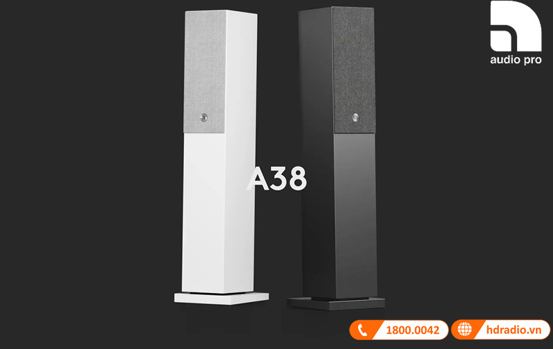 loa audio pro a38 2 mau den va trang