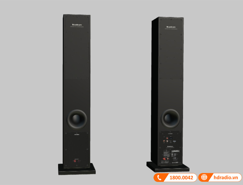 mat sau loa audio pro a38 voi he thong bass reflex