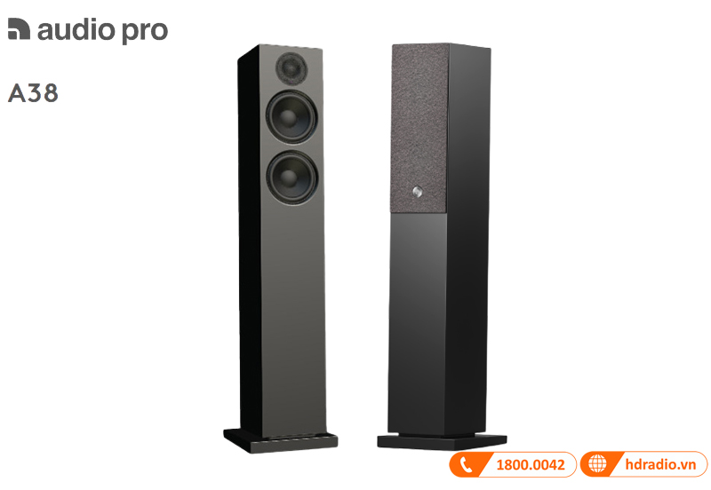 thiet ke loa audio pro a38 hien dai, dam chat au my