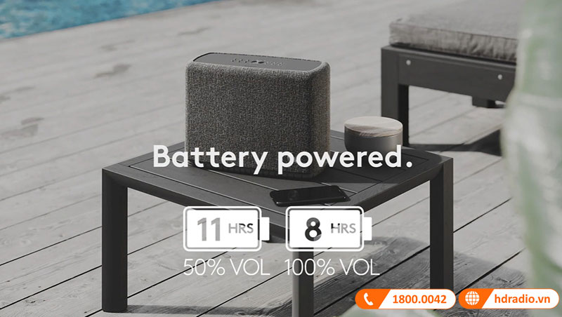 thoi luong su dung pin cua loa audio pro a15