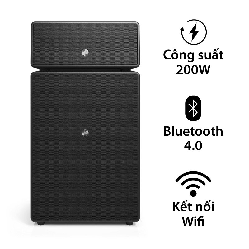 Loa AudioPro DrumFire II (2), Công suất 200W, Bluetooth, Wifi, RCA, AUX