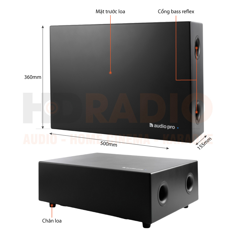 Chú thích Loa AudioPro SUB-3