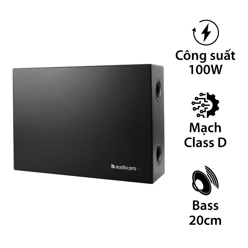 Loa AudioPro SUB-3, Bass 20cm, Công suất 100W