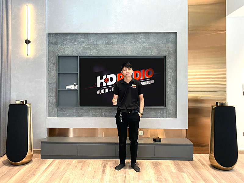 HDRADIO lắp đặt loa B&O Beolab 50 cho một khách hàng ở đông anh