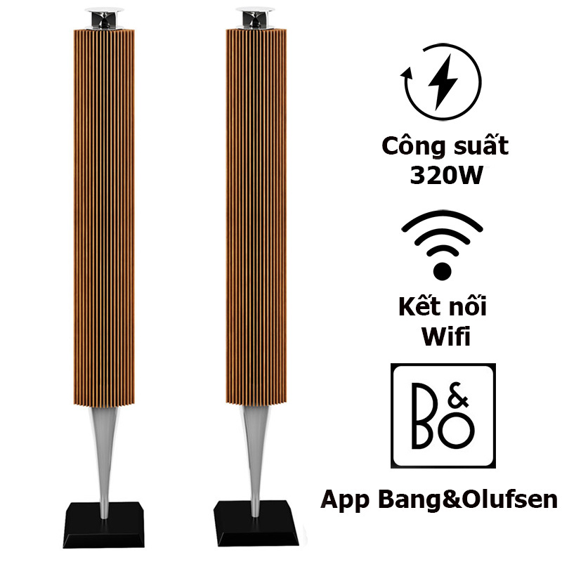 Loa B&O Beolab 18 Chính Hãng, Công Suất 320W/ chiếc, Bluetooth, Wifi, Optical, RCA, Kết nối đa phòng (Cặp loa đứng Hi-End)