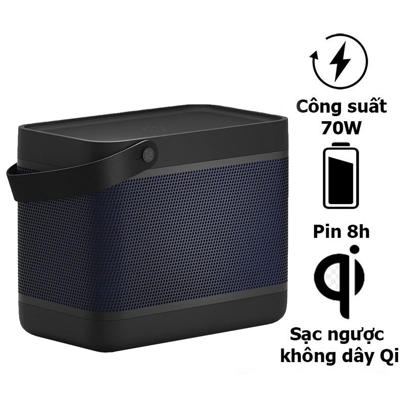 Loa B&O Beolit 20 Chính Hãng, Pin 8h, Công suất 70W, Bluetooth, AUX, Sạc Không Dây Qi