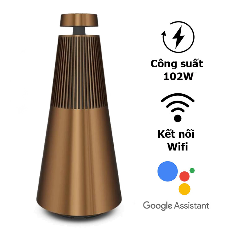 Loa B&O BeoSound 2, Âm thanh 360 độ, Công Suất 102W, Bluetooth, AUX, google Assistant, Kết nối đa phòng