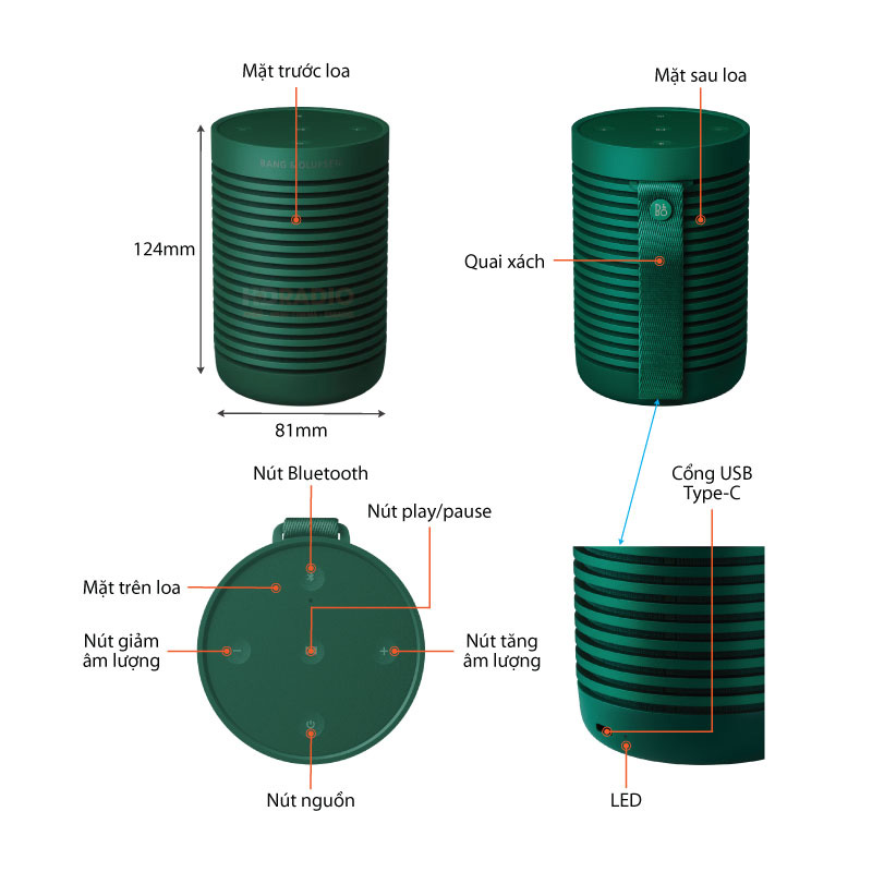 chú thích Loa B&O Beosound Explore