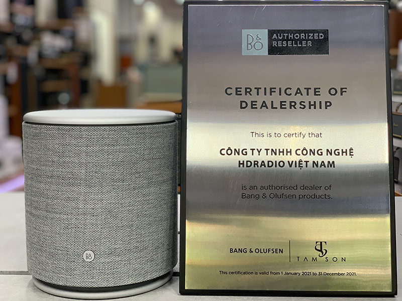 chung nhan phan phoi loa B&O chính hãng