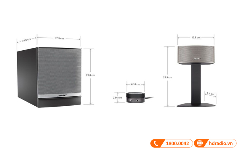 Kich thuoc Loa Bose Companion 50
