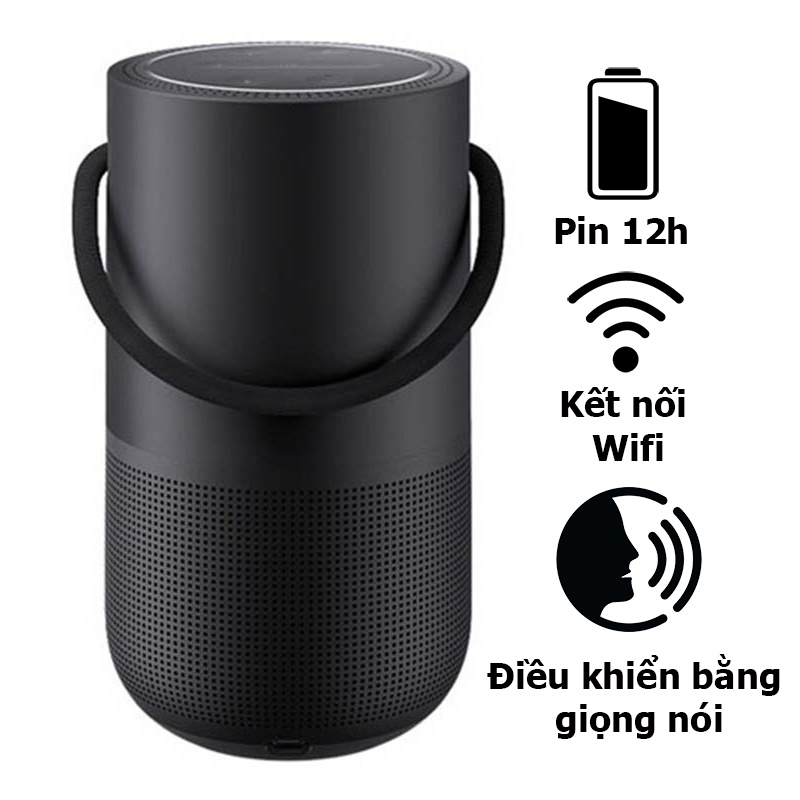 Loa Bose Portable Smart Speaker Chính Hãng, Pin 12h, Chống Nước IPX4, Bluetooth, Wifi, Micro thoại, Âm thanh 360 độ